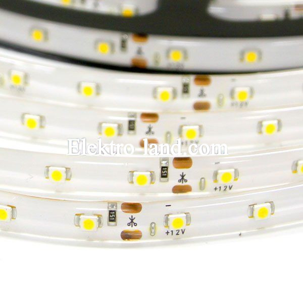 Светодиодная лента теплый белый цвет B-LED 3528-60 R IP65 герметичная, 1м